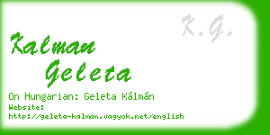 kalman geleta business card