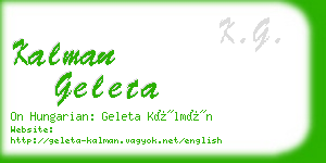 kalman geleta business card
